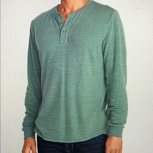 Double Knit Henley in Forest Green Size Marge